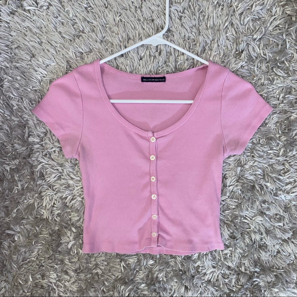 Brandy Melville Pink Zelly Top